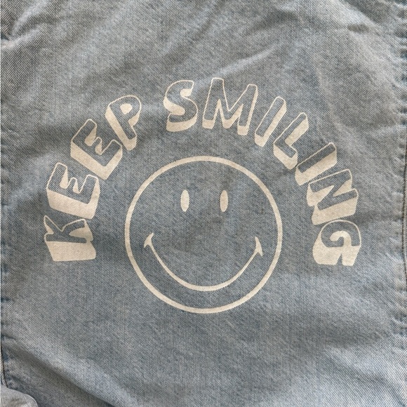 American Eagle Outfitters Keep Smiling Denim Tote Bag - Picture 10 of 10